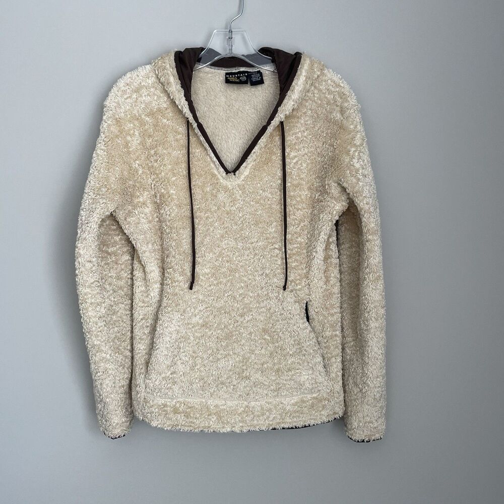 Mountain Hardwear Size M Women’s Cream Sherpa Teddy Pullover Hoodie